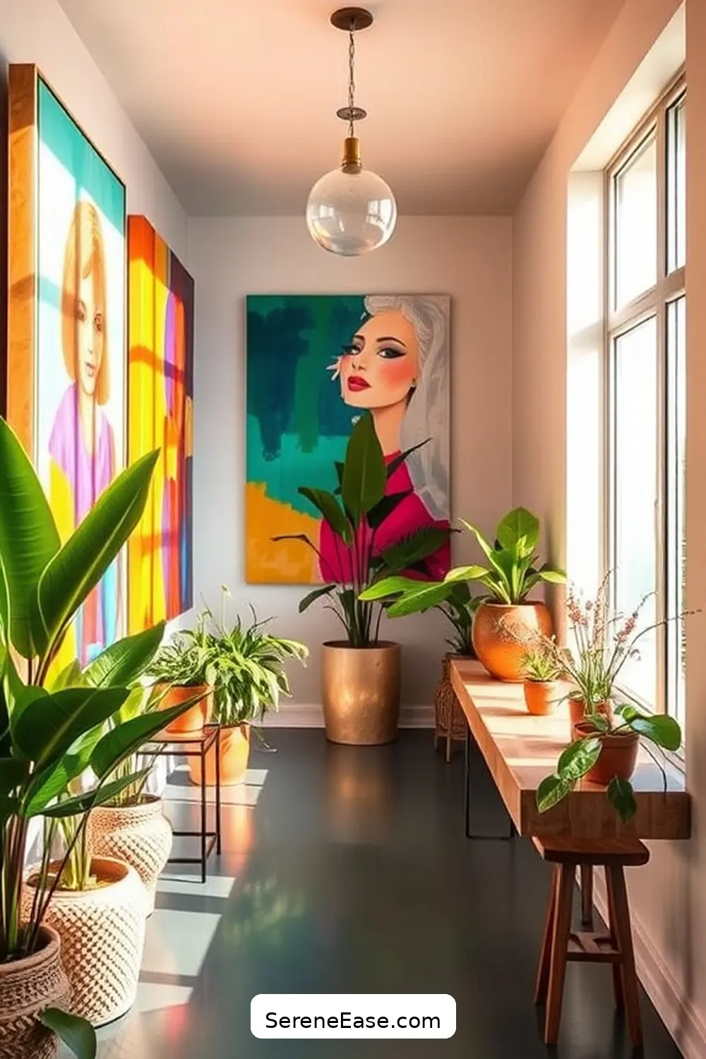 17 Ways to Create Bold and Bright Bohemian Style in Your Hallway 2 Embrace Colorful Wall Art for 17 Ways to Create Bold and Bright Bohemian Style in Your Hallway