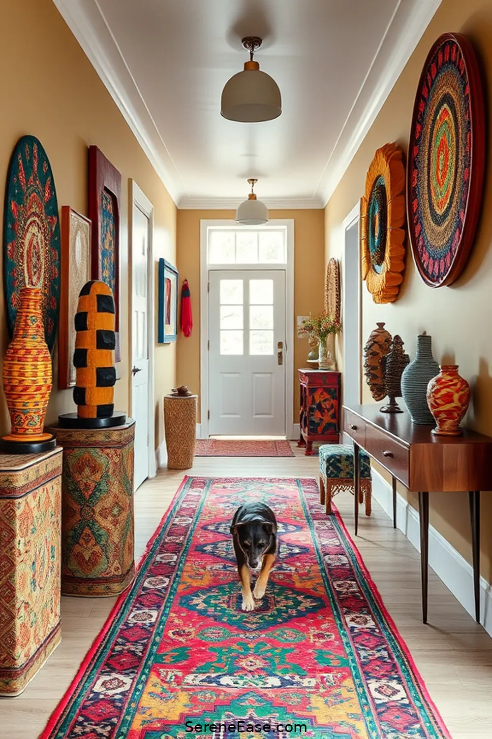 17 Ways to Create Bold and Bright Bohemian Style in Your Hallway 15 Incorporate Funky Accessories for 17 Ways to Create Bold and Bright Bohemian Style in Your Hallway