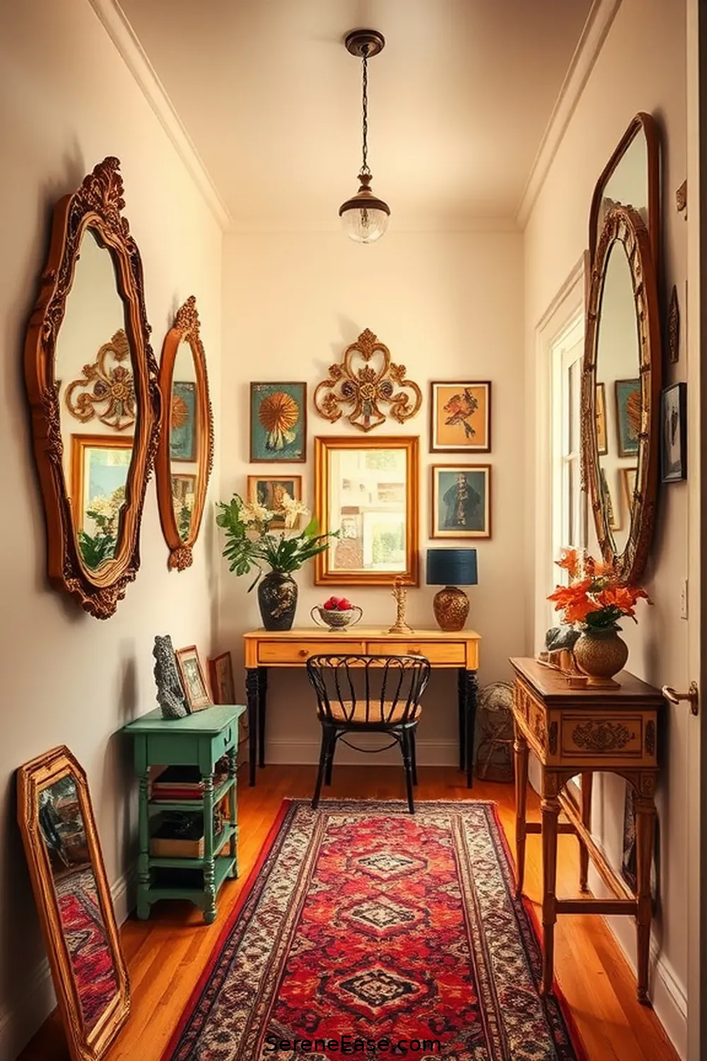 17 Ways to Create Bold and Bright Bohemian Style in Your Hallway 10 Utilize Vintage Finds for 17 Ways to Create Bold and Bright Bohemian Style in Your Hallway