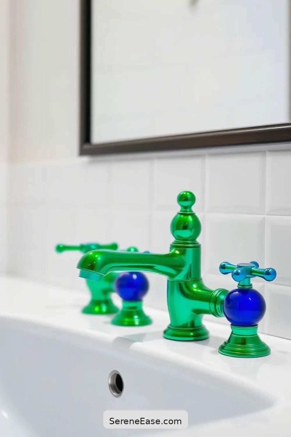 17 Ways to Incorporate Bold Colors in Bright Minimalist Bathroom Style 18 Experiment With Colorful Hardware for 17 Ways to Incorporate Bold Colors in Bright Minimalist Bathroom Style