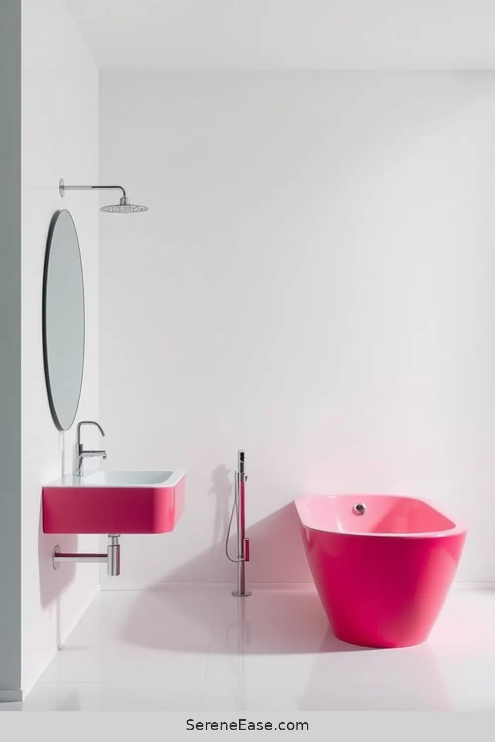 17 Ways to Incorporate Bold Colors in Bright Minimalist Bathroom Style 6 Opt for Colorful Fixtures for 17 Ways to Incorporate Bold Colors in Bright Minimalist Bathroom Style