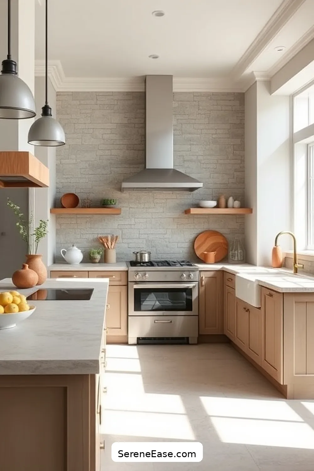 17 Ways to Incorporate Neutral Tones in a Modern Farmhouse Kitchen Style 9 Introduce Subtle Stone Elements for 17 Ways to Incorporate Neutral Tones in a Modern Farmhouse Kitchen Style