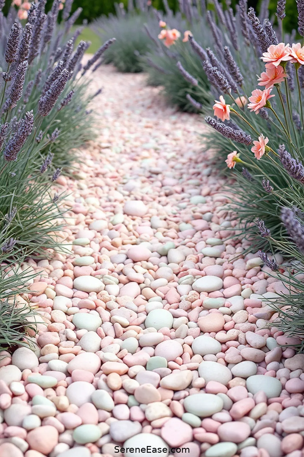 17 Ways to Incorporate Pastels Into Your Coastal Outdoor Patio Style 14 Create a Pastel Garden Path for 17 Ways to Incorporate Pastels Into Your Coastal Outdoor Patio Style
