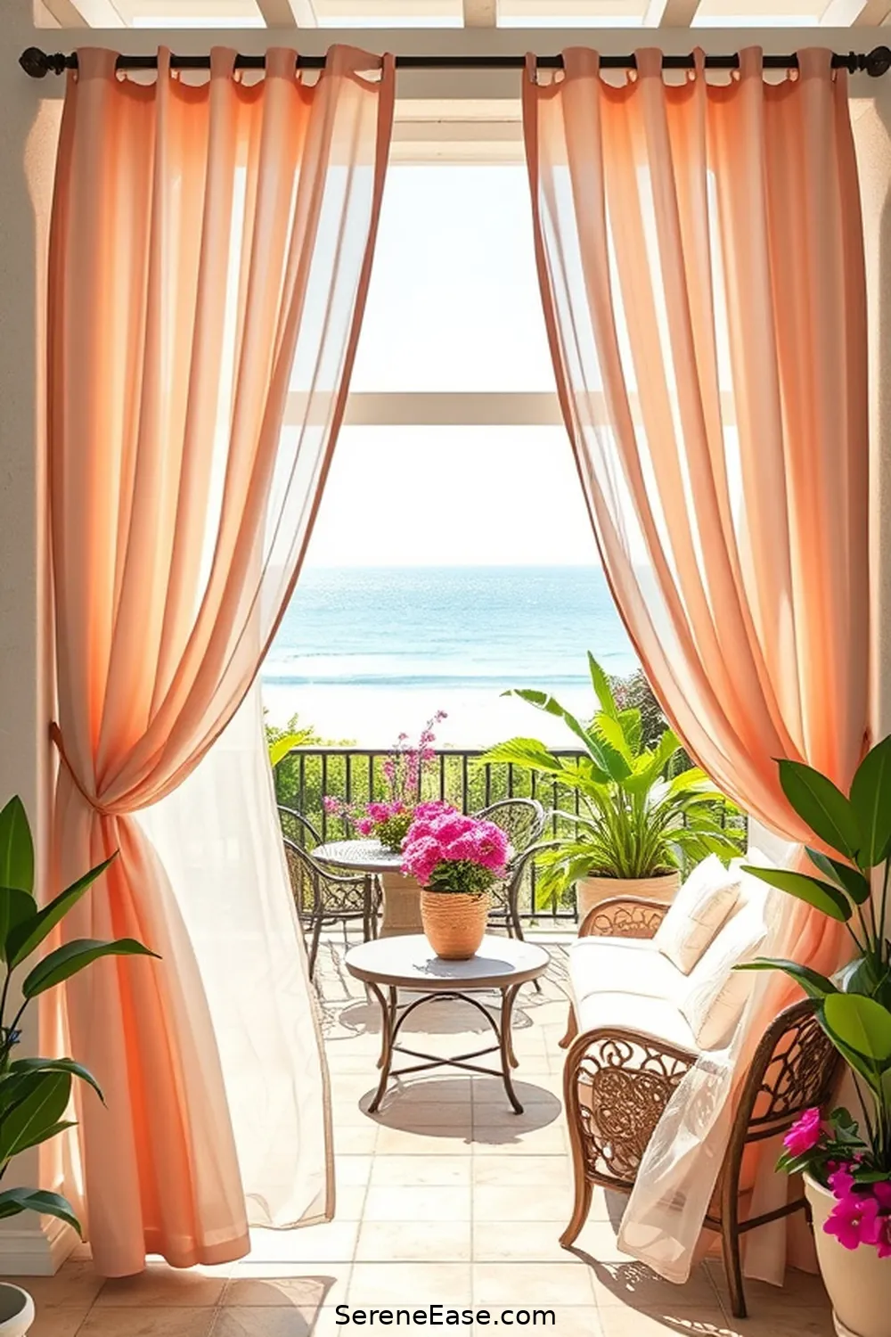 17 Ways to Incorporate Pastels Into Your Coastal Outdoor Patio Style 16 Use Pastel Outdoor Curtains for 17 Ways to Incorporate Pastels Into Your Coastal Outdoor Patio Style