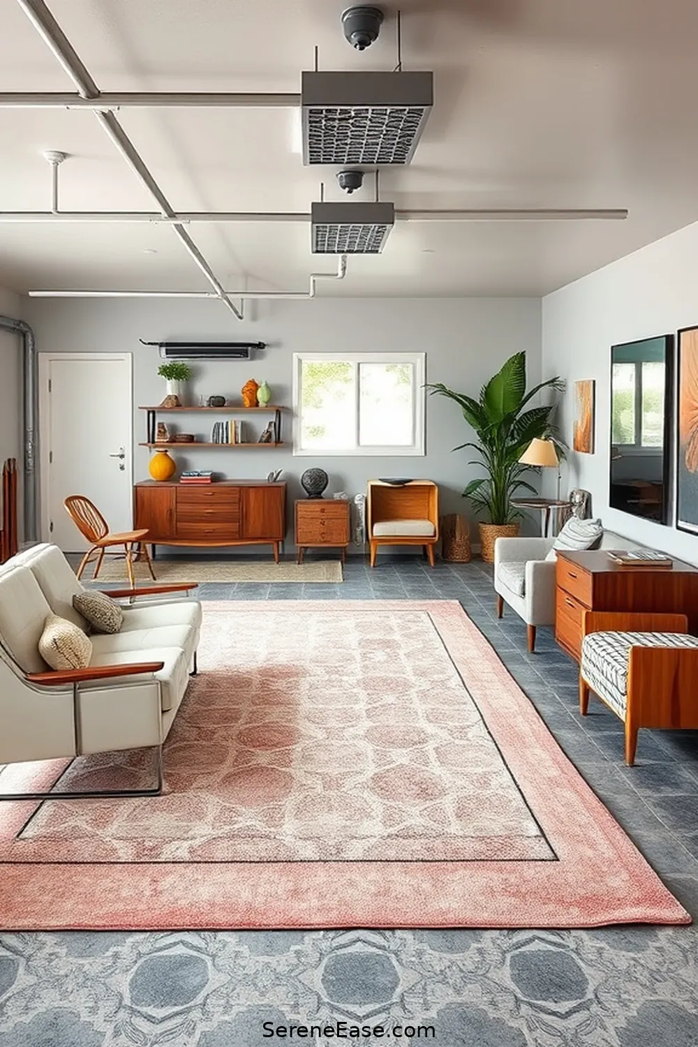 17 Ways to Incorporate Pastels in a Mid-Century Modern Garage Style 16 Add Pastel Rugs for Comfort for 17 Ways to Incorporate Pastels in a Mid-Century Modern Garage Style