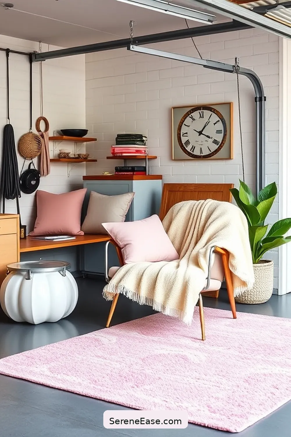 17 Ways to Incorporate Pastels in a Mid-Century Modern Garage Style 10 Incorporate Soft Furnishings for 17 Ways to Incorporate Pastels in a Mid-Century Modern Garage Style