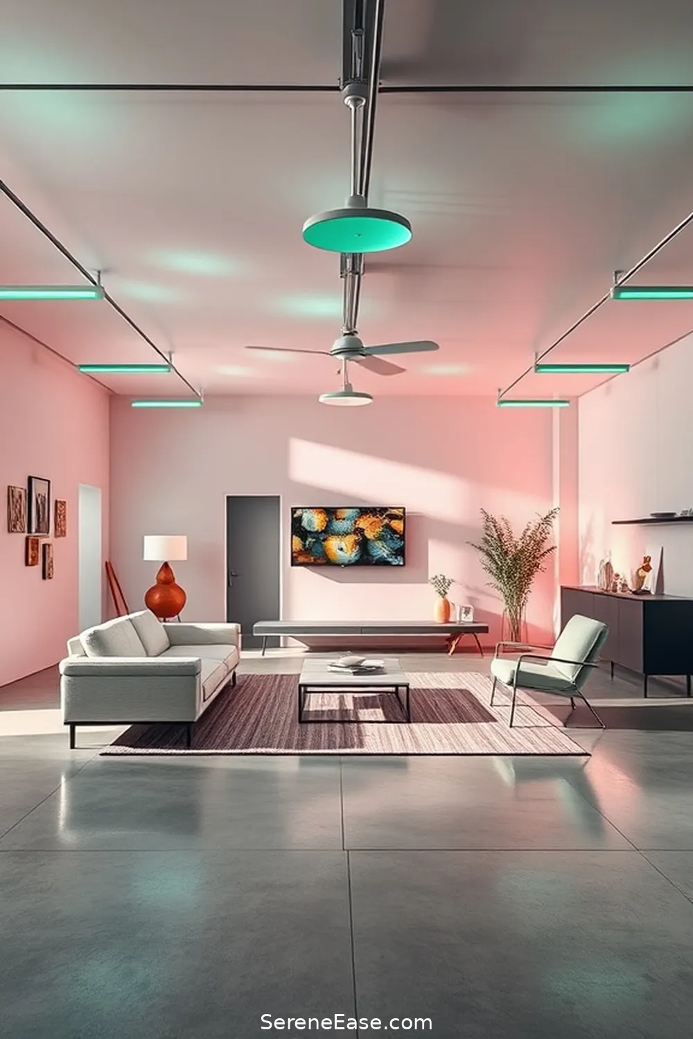17 Ways to Incorporate Pastels in a Mid-Century Modern Garage Style 7 Install Pastel Lighting Fixtures for 17 Ways to Incorporate Pastels in a Mid-Century Modern Garage Style
