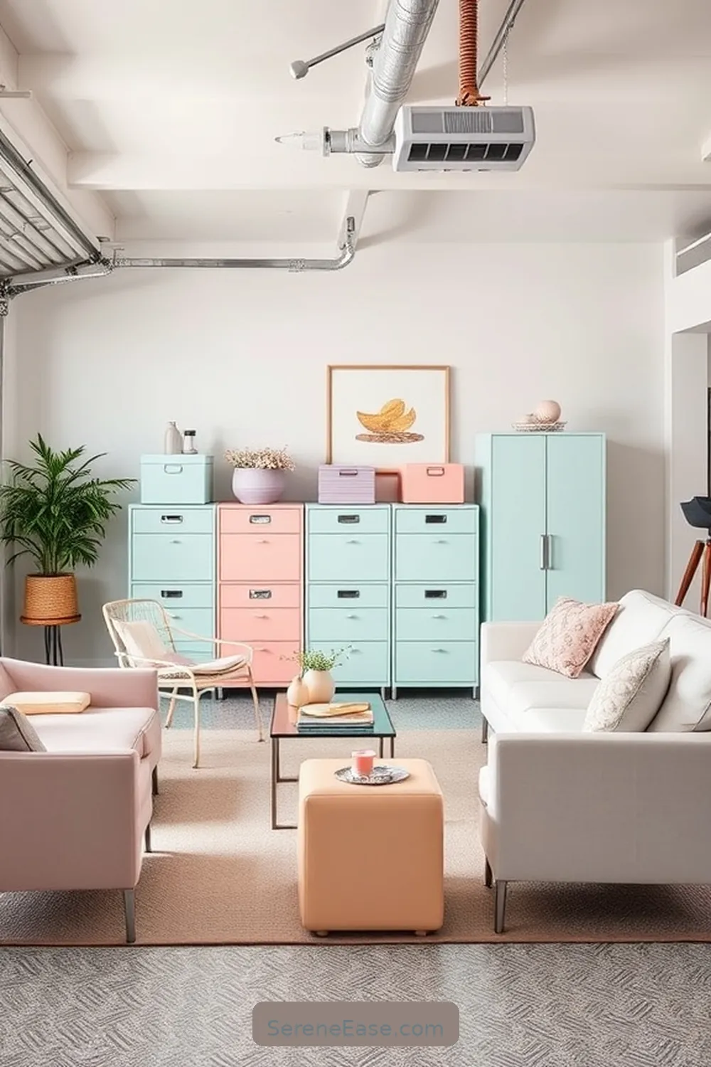 17 Ways to Incorporate Pastels in a Mid-Century Modern Garage Style 11 Opt for Pastel Decorative Bins for 17 Ways to Incorporate Pastels in a Mid-Century Modern Garage Style