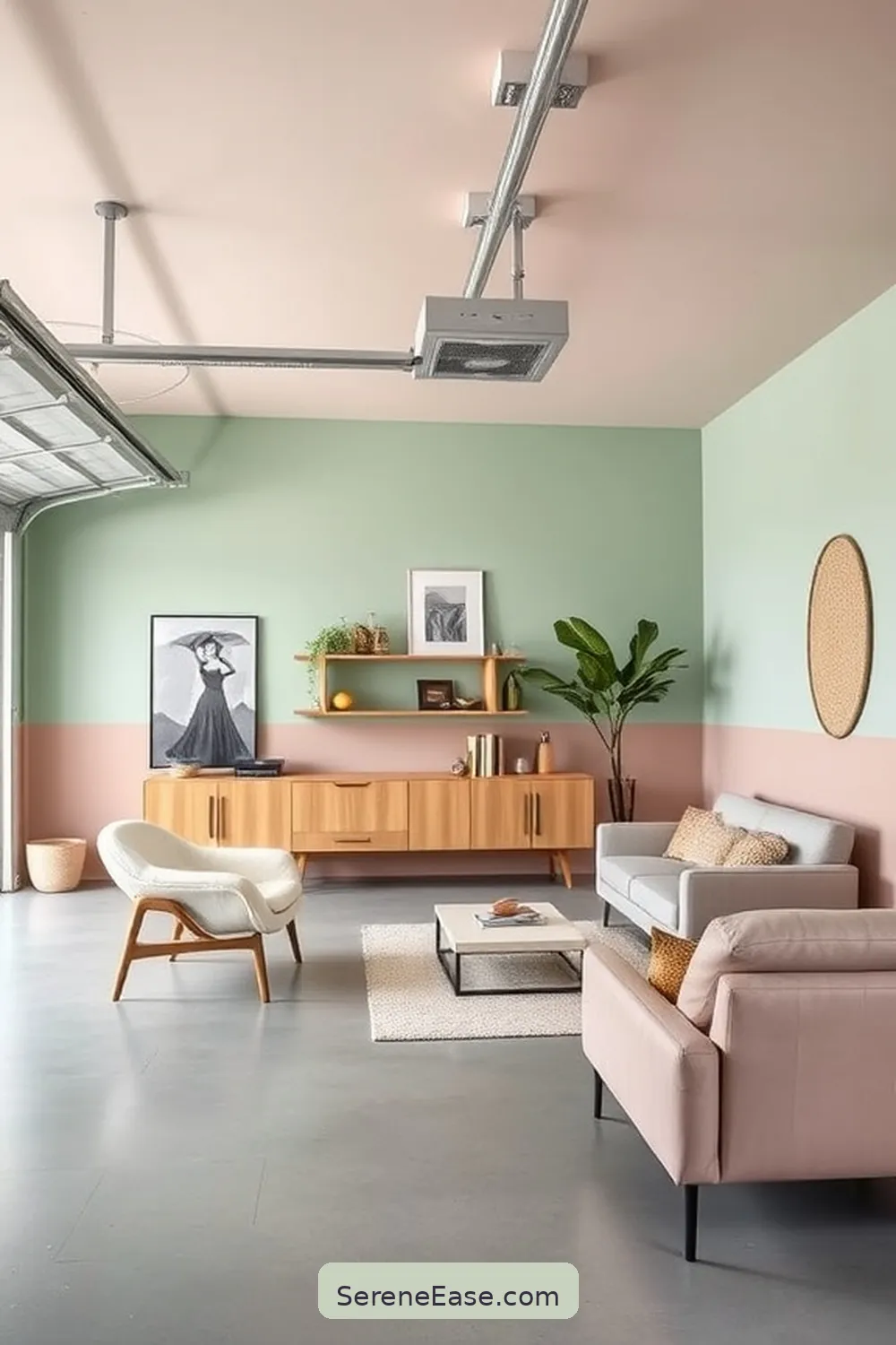 17 Ways to Incorporate Pastels in a Mid-Century Modern Garage Style 13 Paint Accent Walls in Soft Hues for 17 Ways to Incorporate Pastels in a Mid-Century Modern Garage Style