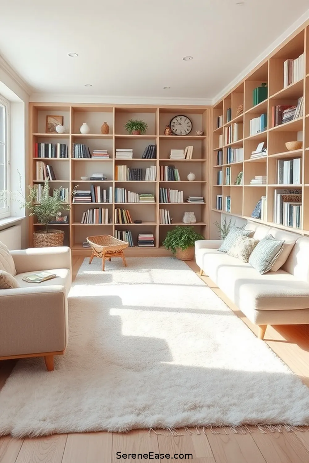 Add Pastel Area Rugs for 17 Ways to Incorporate Pastels in a Scandinavian Style Library