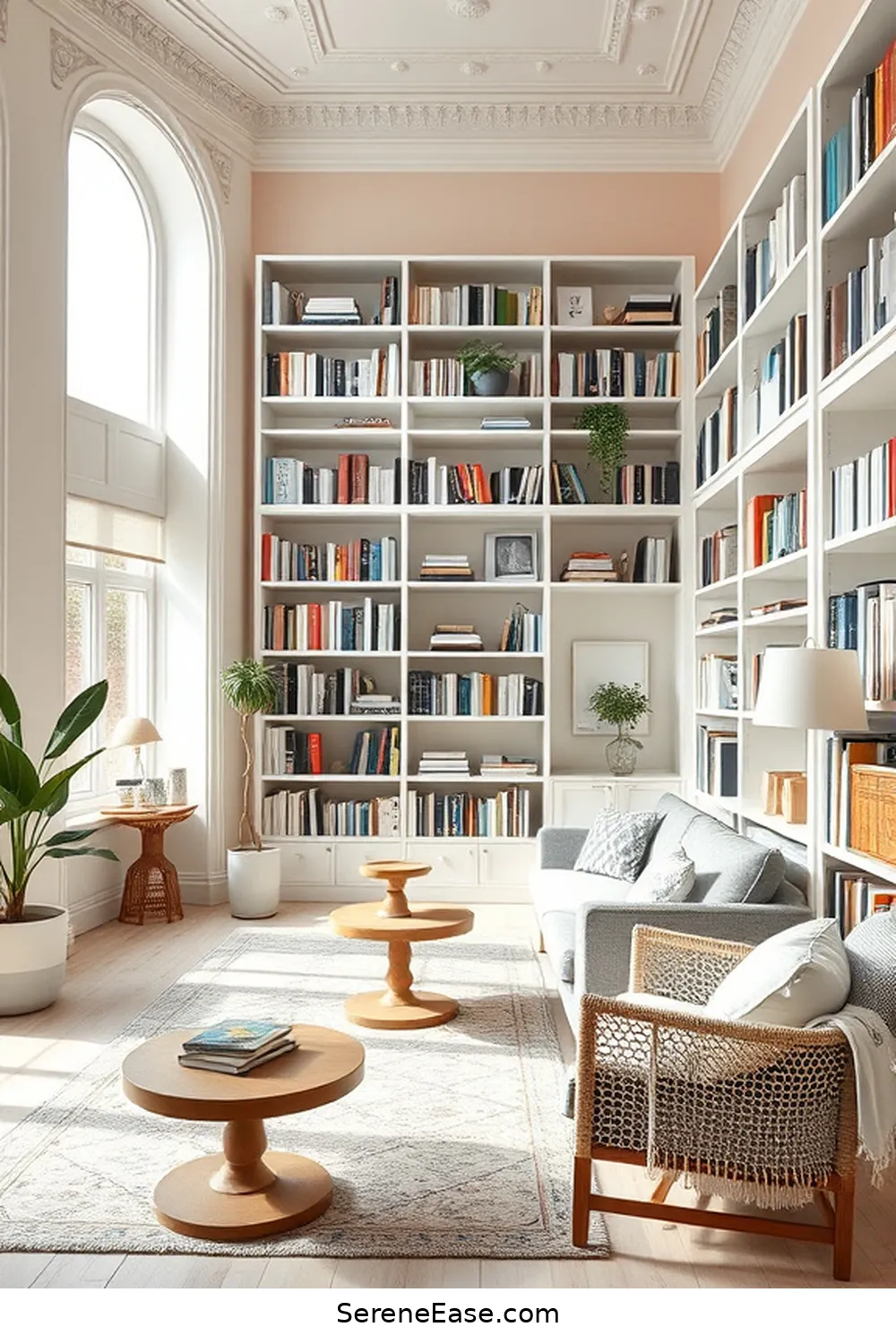 Create a Pastel Accent Wall for 17 Ways to Incorporate Pastels in a Scandinavian Style Library