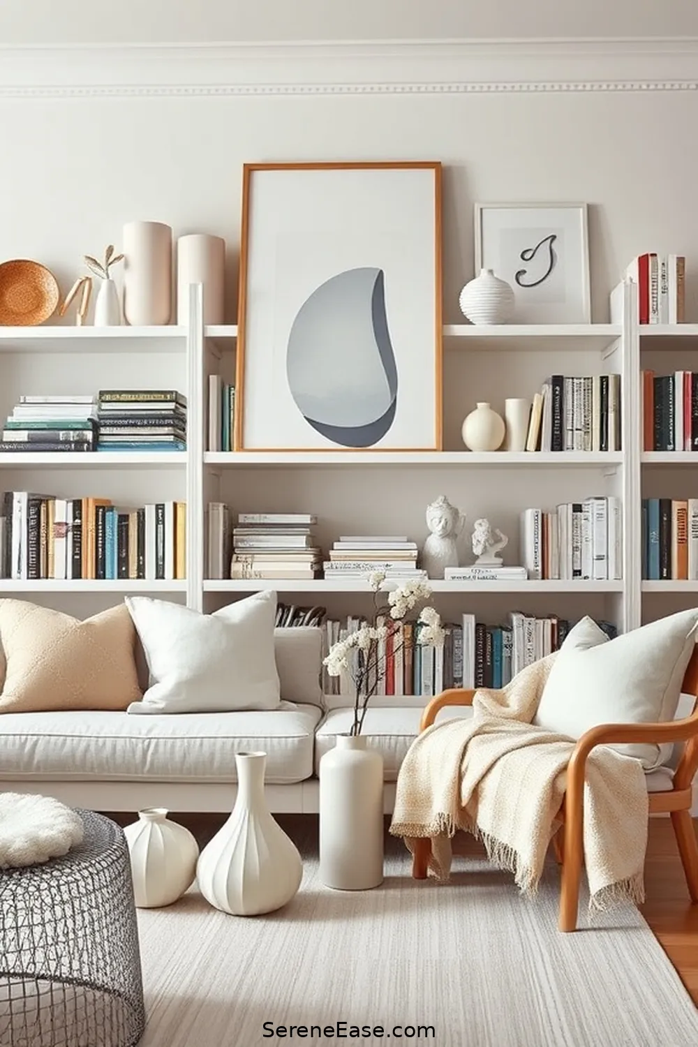 Use Pastel Decorative Accessories for 17 Ways to Incorporate Pastels in a Scandinavian Style Library