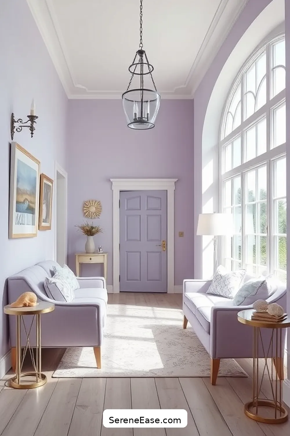 18 Monochromatic Entryway Ideas in Coastal Style 16 Light Lavender Coast for 18 Monochromatic Entryway Ideas in Coastal Style
