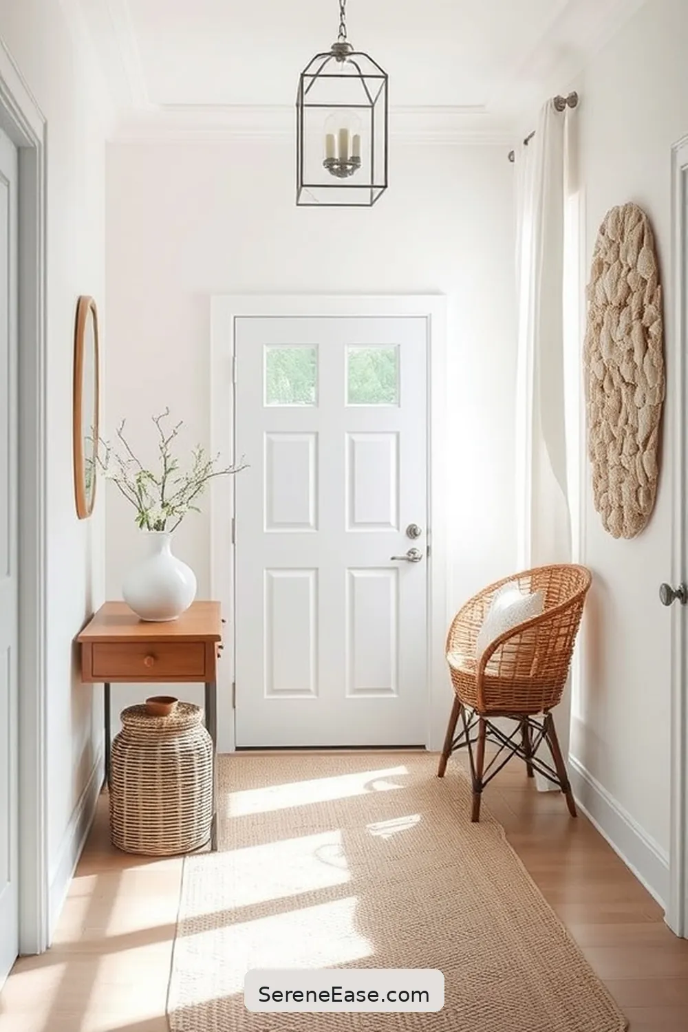 18 Monochromatic Entryway Ideas in Coastal Style 15 Subtle Seashell Shades for 18 Monochromatic Entryway Ideas in Coastal Style