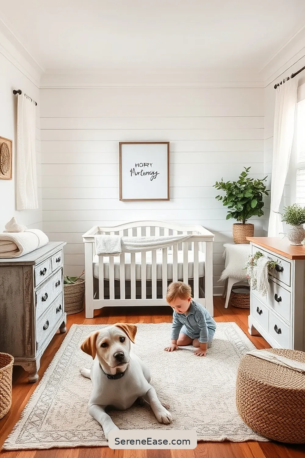 18 Tips for Designing a Black and White Rustic Nursery Style 6 Add Rustic Furniture for 18 Tips for Designing a Black and White Rustic Nursery Style