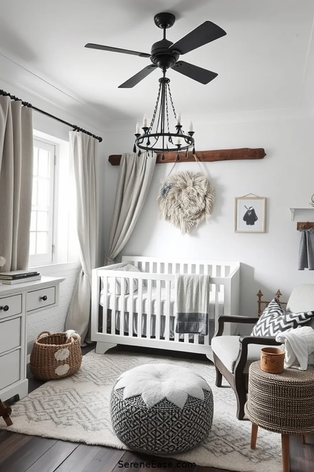 18 Tips for Designing a Black and White Rustic Nursery Style 18 Focus on Safety and Comfort for 18 Tips for Designing a Black and White Rustic Nursery Style