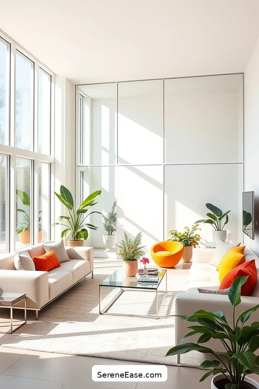 18 Ways to Achieve Bold and Bright Minimalist Living Room Style 17 Use Mirrors to Enhance Light for 18 Ways to Achieve Bold and Bright Minimalist Living Room Style