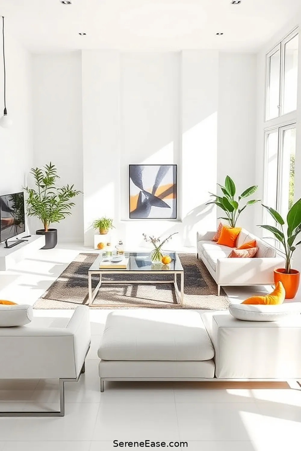 18 Ways to Achieve Bold and Bright Minimalist Living Room Style 11 Utilize Open Space Effectively for 18 Ways to Achieve Bold and Bright Minimalist Living Room Style