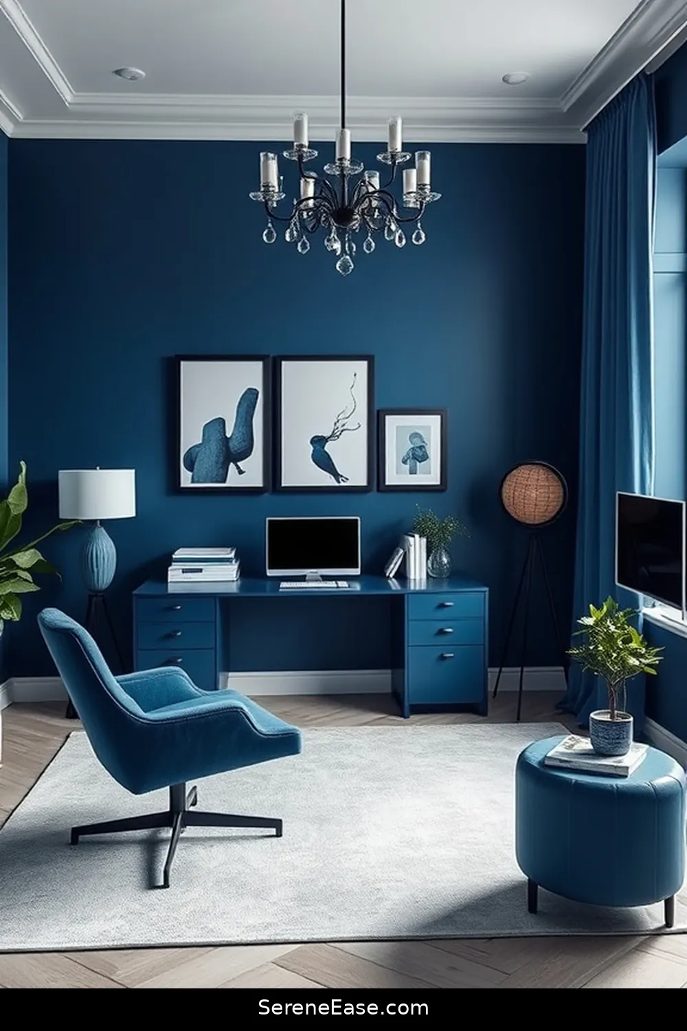 18 Ways to Achieve Monochromatic Home Office Minimalist Style 2 Choose a Dominant Color for 18 Ways to Achieve Monochromatic Home Office Minimalist Style