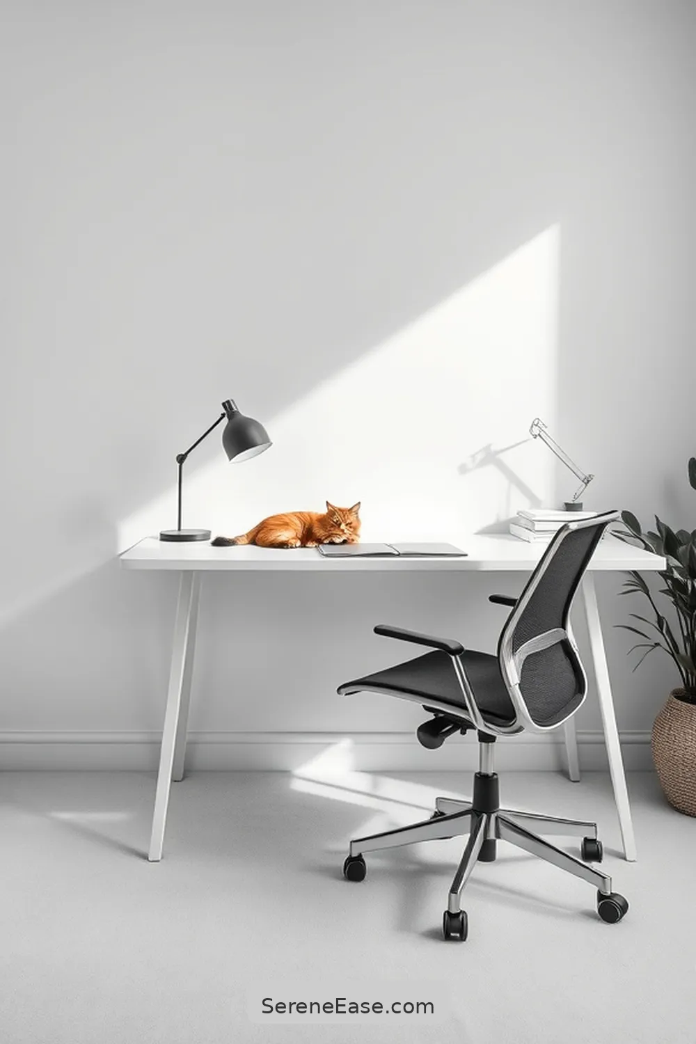 18 Ways to Achieve Monochromatic Home Office Minimalist Style 16 Embrace Negative Space for 18 Ways to Achieve Monochromatic Home Office Minimalist Style