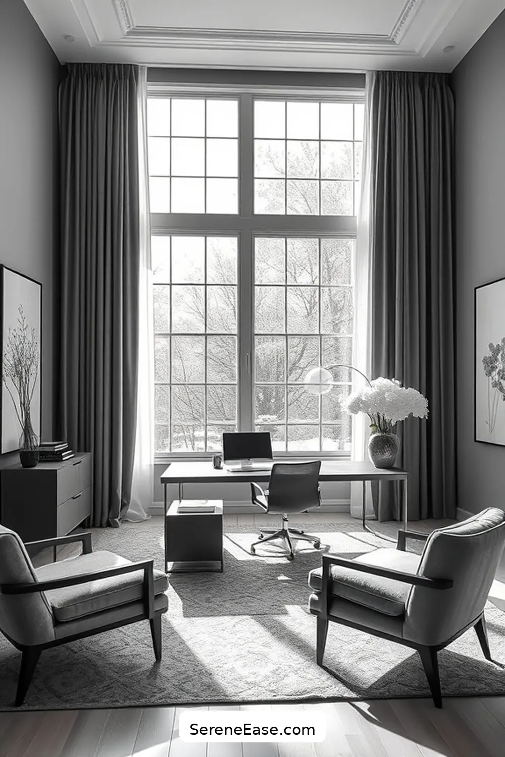 18 Ways to Achieve Monochromatic Home Office Minimalist Style 3 Incorporate Different Shades for 18 Ways to Achieve Monochromatic Home Office Minimalist Style