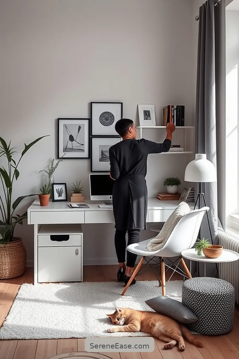 18 Ways to Achieve Monochromatic Home Office Minimalist Style 18 Personalize With Subtle Touches for 18 Ways to Achieve Monochromatic Home Office Minimalist Style