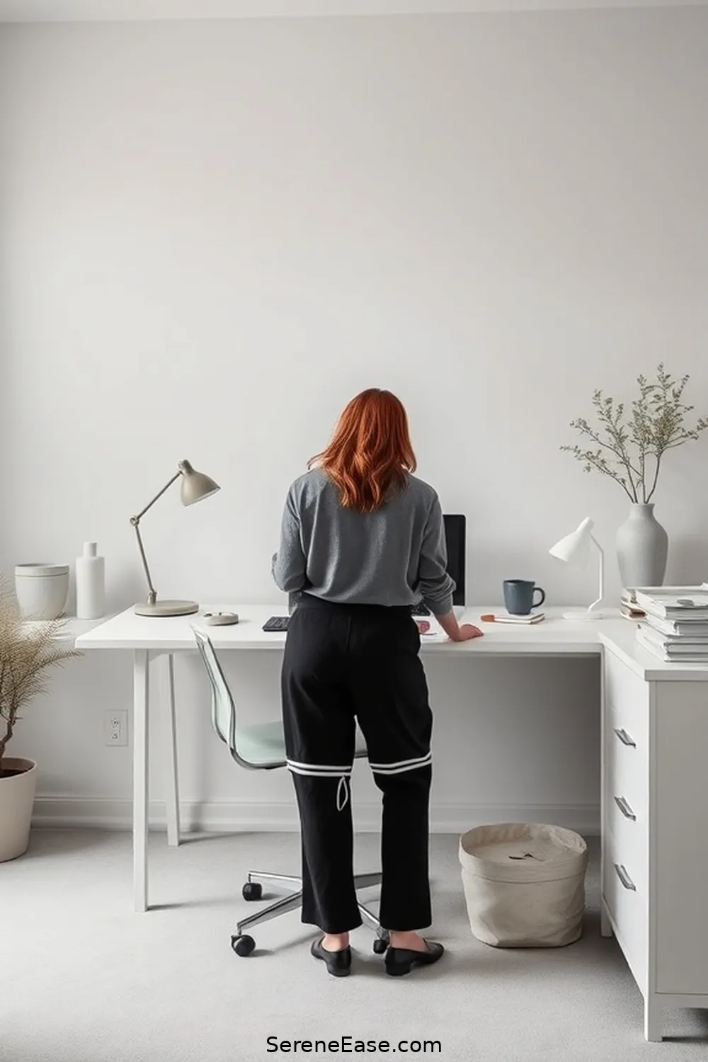 18 Ways to Achieve Monochromatic Home Office Minimalist Style 19 Regularly Declutter and Reassess for 18 Ways to Achieve Monochromatic Home Office Minimalist Style