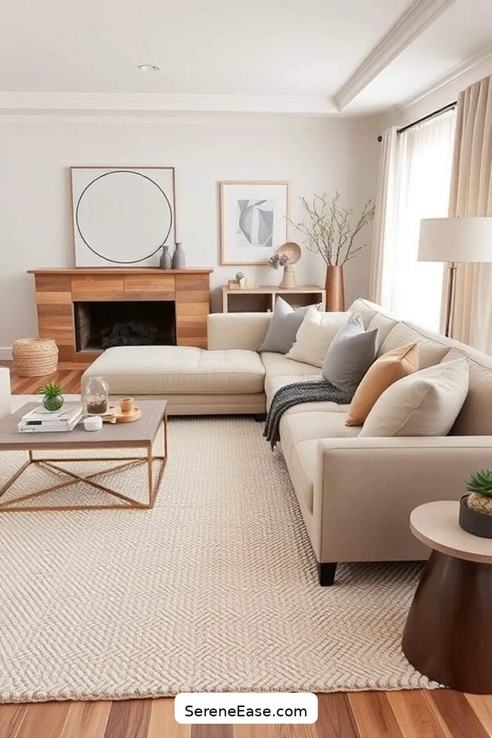 Choose a Neutral Base Color for 18 Ways to Achieve Monochromatic Living Room Style in Modern Farmhouse