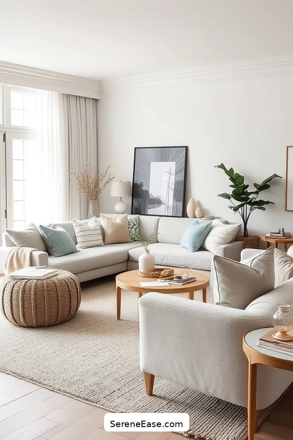 Maintain Balance and Harmony for 18 Ways to Achieve Monochromatic Living Room Style in Modern Farmhouse