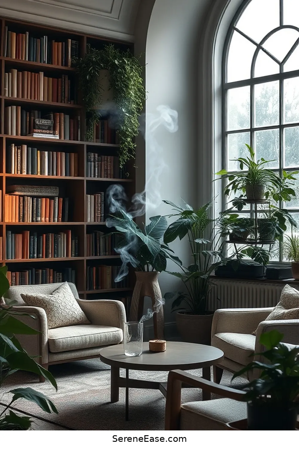 18 Ways to Achieve Monochromatic Scandinavian Style in a Library 16 Create a Calm Atmosphere With Scent for 18 Ways to Achieve Monochromatic Scandinavian Style in a Library