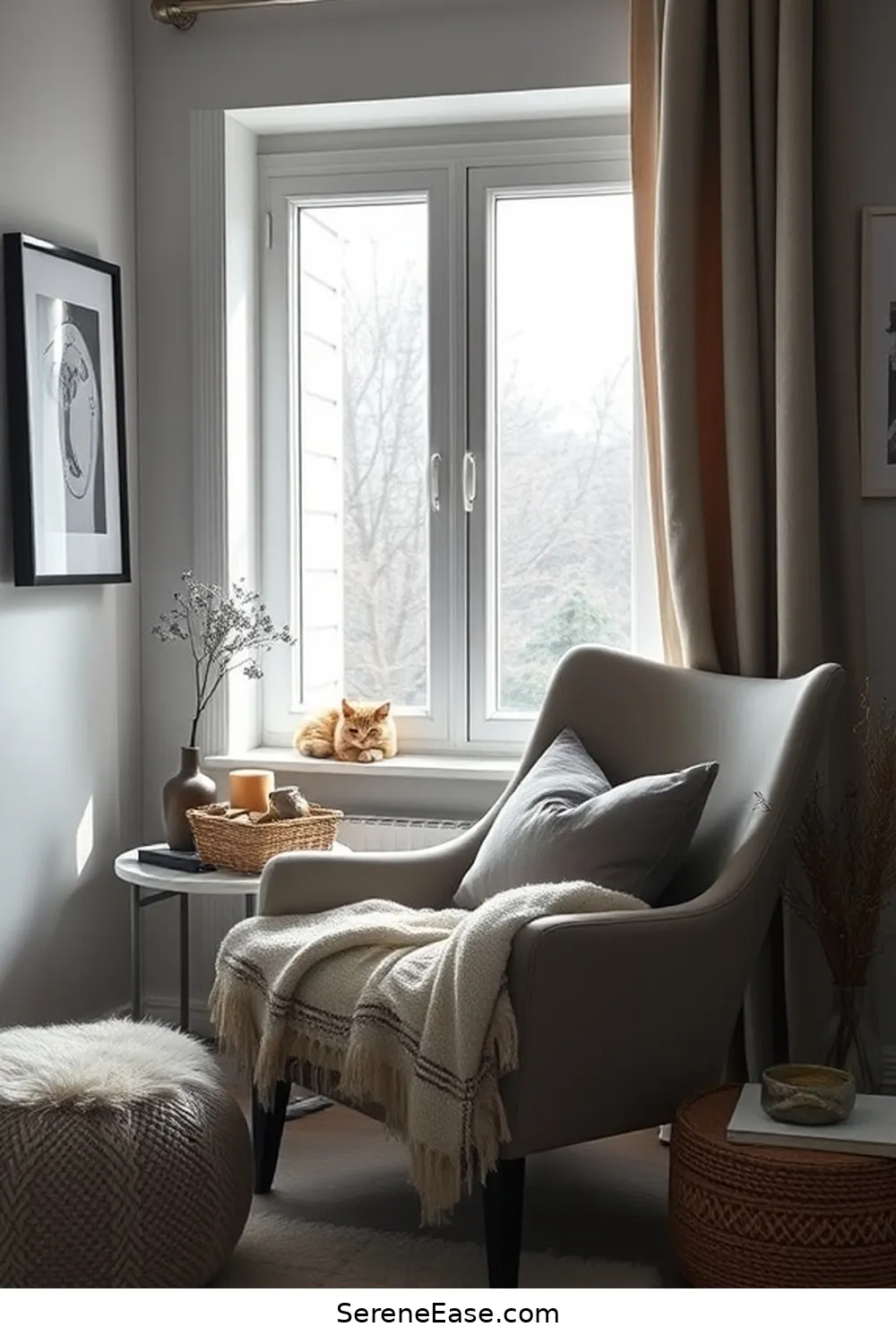 18 Ways to Achieve Monochromatic Scandinavian Style in a Library 8 Create a Reading Nook for 18 Ways to Achieve Monochromatic Scandinavian Style in a Library