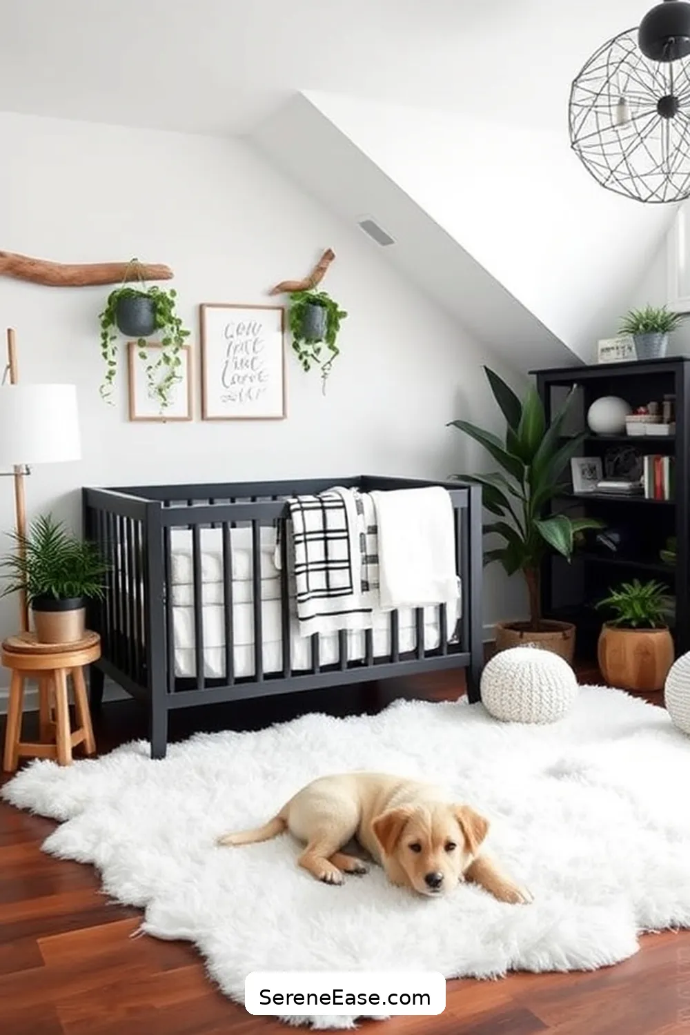18 Ways to Create a Black and White Coastal Style Nursery 6 Add Natural Elements for 18 Ways to Create a Black and White Coastal Style Nursery