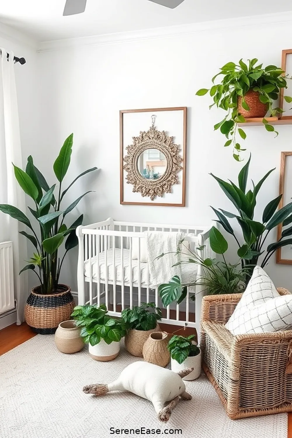 18 Ways to Create a Black and White Coastal Style Nursery 17 Add Plants for a Fresh Touch for 18 Ways to Create a Black and White Coastal Style Nursery
