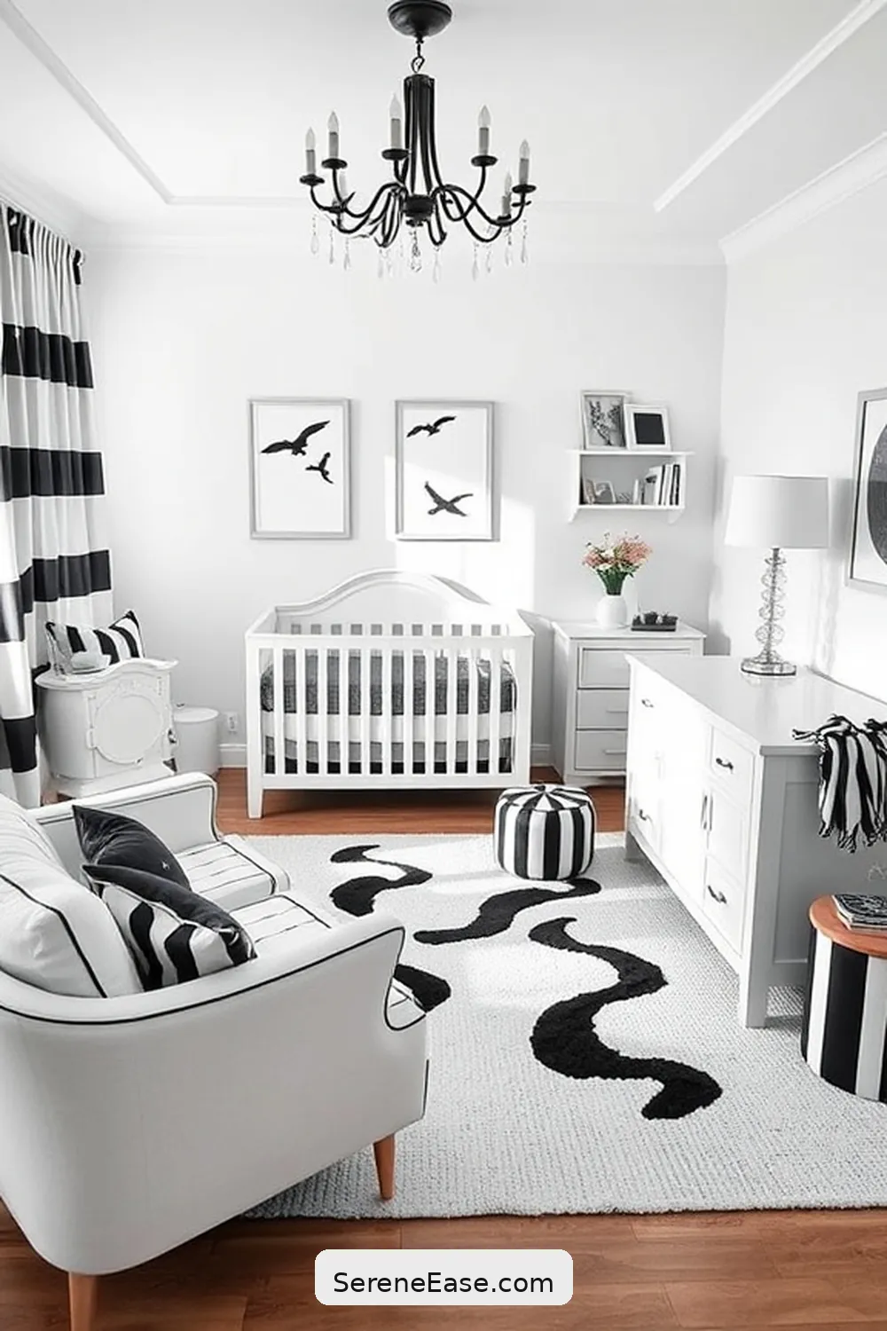 18 Ways to Create a Black and White Coastal Style Nursery 18 Select Black and White Furniture for 18 Ways to Create a Black and White Coastal Style Nursery