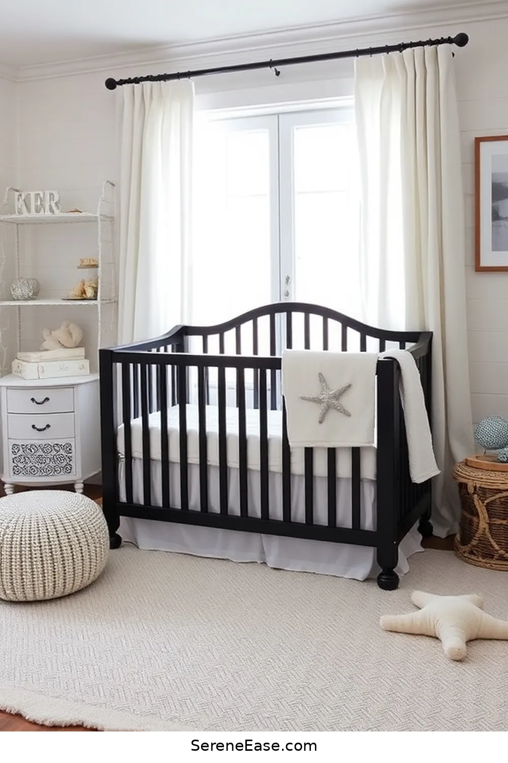 18 Ways to Create a Black and White Coastal Style Nursery 7 Select a Statement Crib for 18 Ways to Create a Black and White Coastal Style Nursery