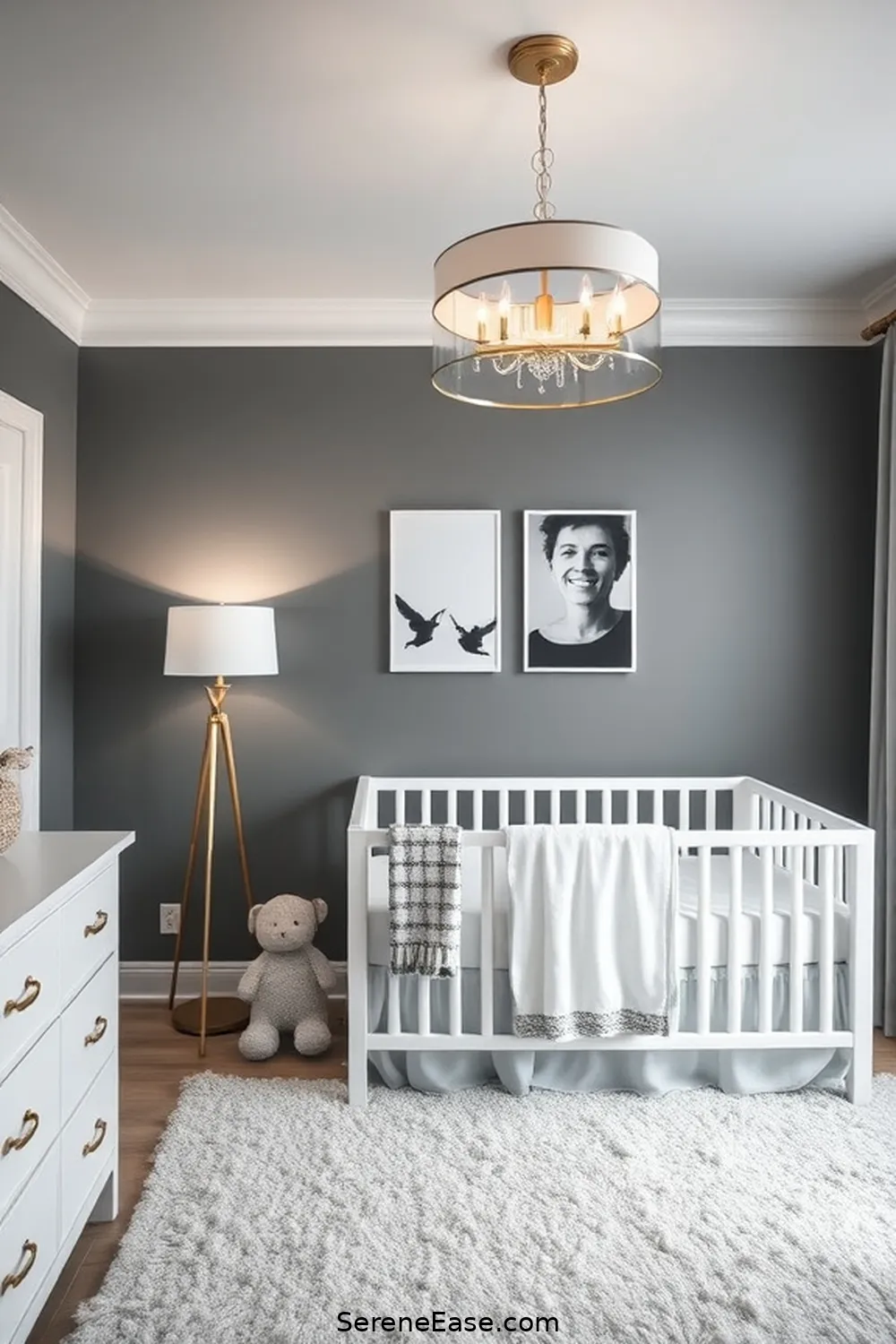 18 Ways to Create a Black and White Coastal Style Nursery 11 Use Layered Lighting for 18 Ways to Create a Black and White Coastal Style Nursery