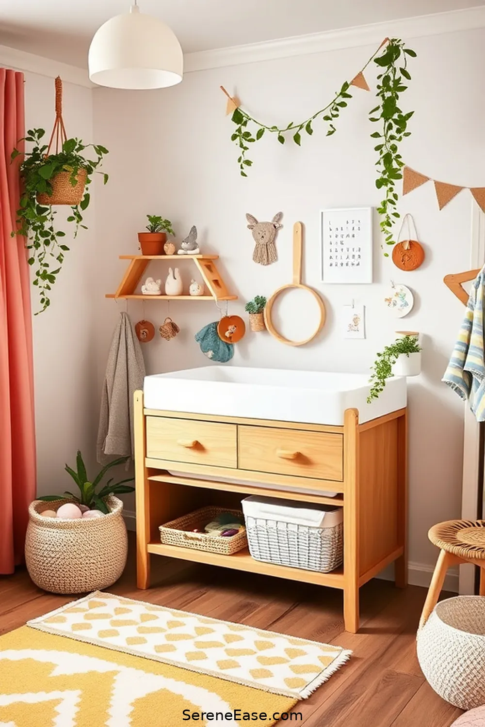 18 Ways to Create a Bold and Bright Scandinavian Style Nursery 17 Create a Multi-functional Changing Station for 18 Ways to Create a Bold and Bright Scandinavian Style Nursery