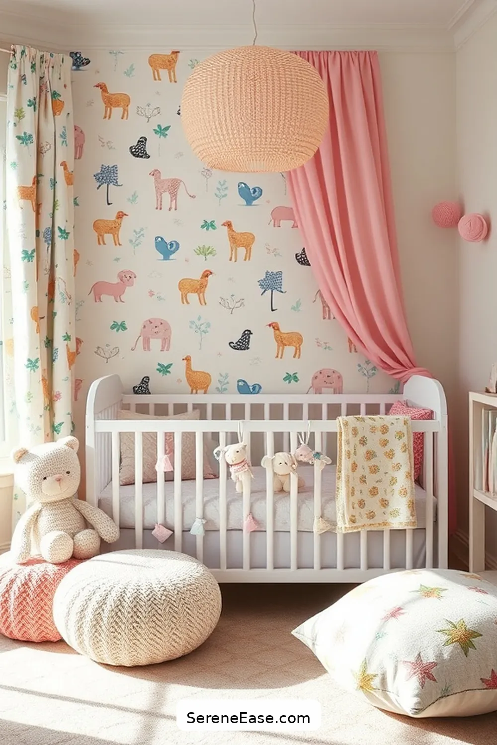 18 Ways to Create a Bold and Bright Scandinavian Style Nursery 4 Incorporate Playful Patterns in Textiles for 18 Ways to Create a Bold and Bright Scandinavian Style Nursery