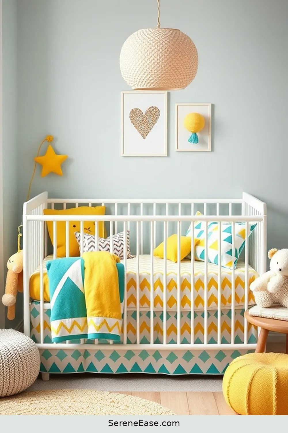 18 Ways to Create a Bold and Bright Scandinavian Style Nursery 16 Use Scandinavian-Inspired Cribs and Bedding for 18 Ways to Create a Bold and Bright Scandinavian Style Nursery