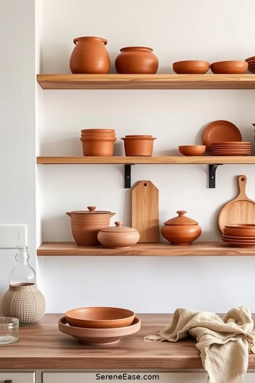 18 Ways to Incorporate Earth Tones in Minimalist Kitchen Style 5 Incorporate Clay or Terracotta Accents for 18 Ways to Incorporate Earth Tones in Minimalist Kitchen Style