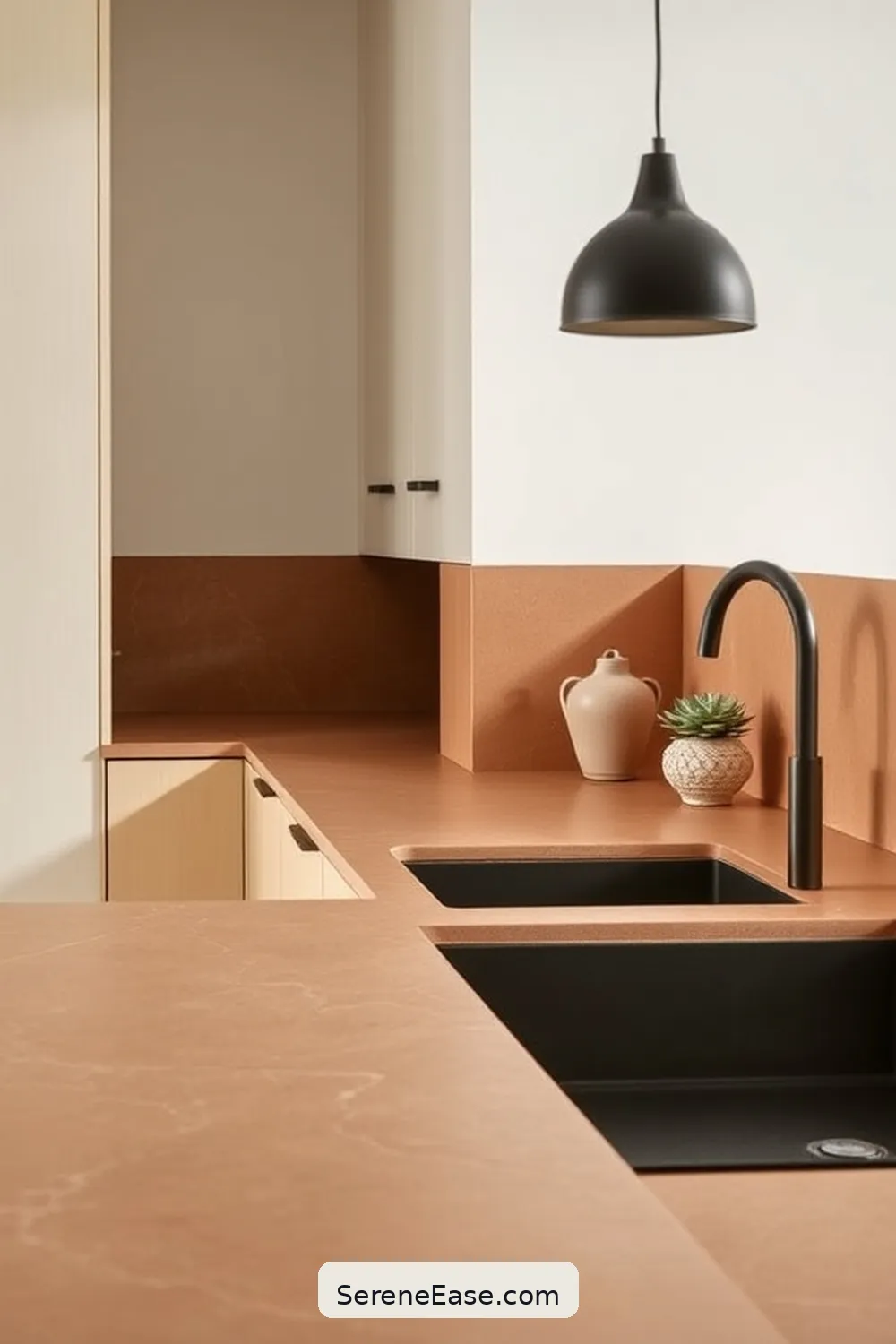 18 Ways to Incorporate Earth Tones in Minimalist Kitchen Style 19 Keep Countertops Clutter-Free for 18 Ways to Incorporate Earth Tones in Minimalist Kitchen Style