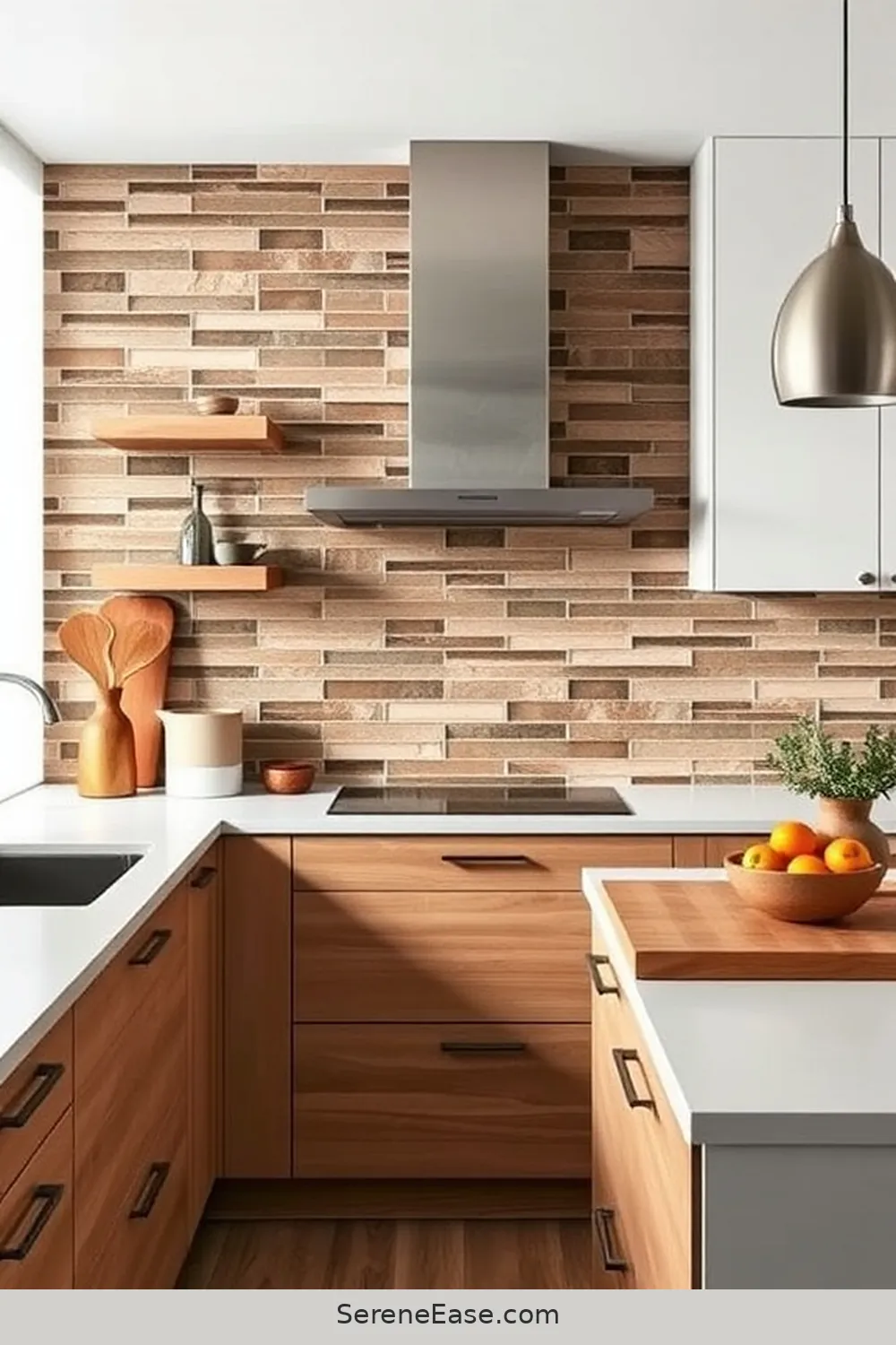 18 Ways to Incorporate Earth Tones in Minimalist Kitchen Style 15 Select Earth-Toned Tile Backsplashes for 18 Ways to Incorporate Earth Tones in Minimalist Kitchen Style