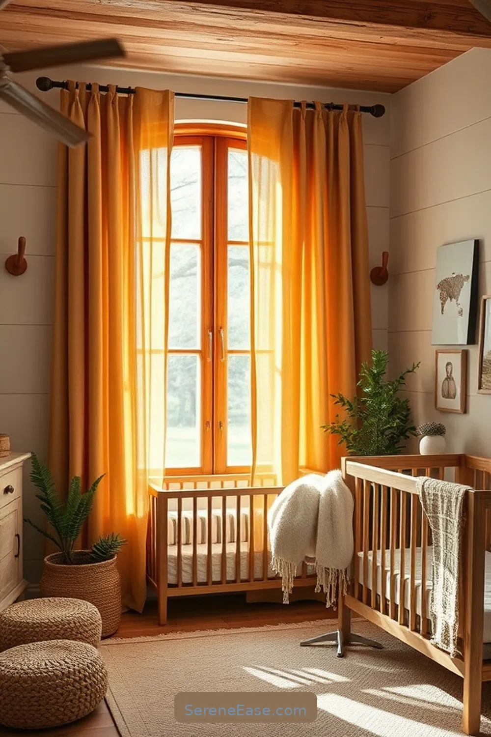18 Ways to Incorporate Earth Tones in Rustic Nursery Style 16 Use Earthy Color Curtains for 18 Ways to Incorporate Earth Tones in Rustic Nursery Style