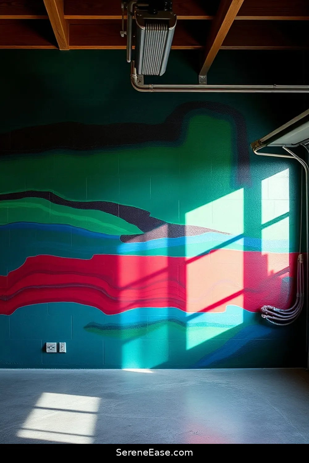 18 Ways to Incorporate Jewel Tones in Mid-Century Modern Style Garages 15 Create a Colorful Feature Wall for 18 Ways to Incorporate Jewel Tones in Mid-Century Modern Style Garages