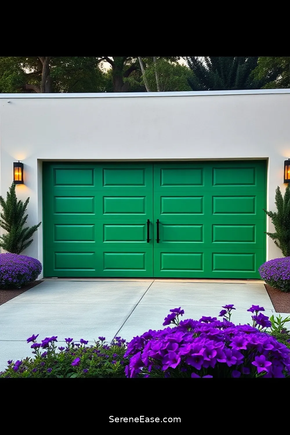 18 Ways to Incorporate Jewel Tones in Mid-Century Modern Style Garages 2 Paint Your Garage Door in a Bold Jewel Tone for 18 Ways to Incorporate Jewel Tones in Mid-Century Modern Style Garages