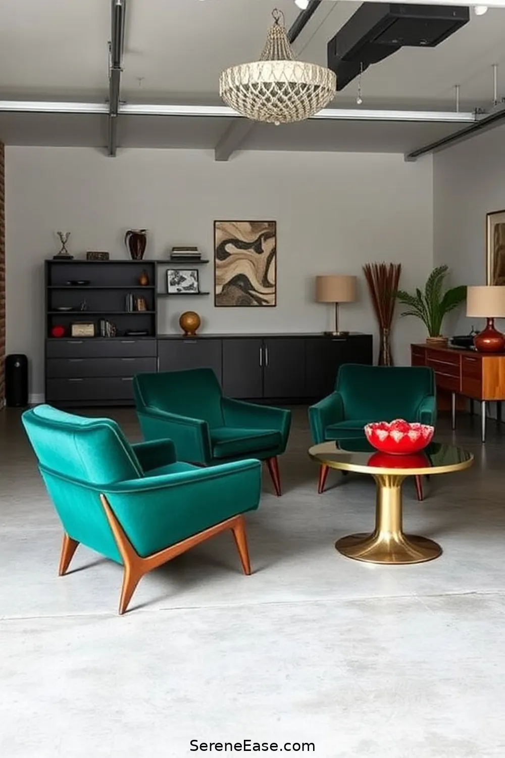 18 Ways to Incorporate Jewel Tones in Mid-Century Modern Style Garages 4 Use Jewel Tone Furniture Pieces for 18 Ways to Incorporate Jewel Tones in Mid-Century Modern Style Garages