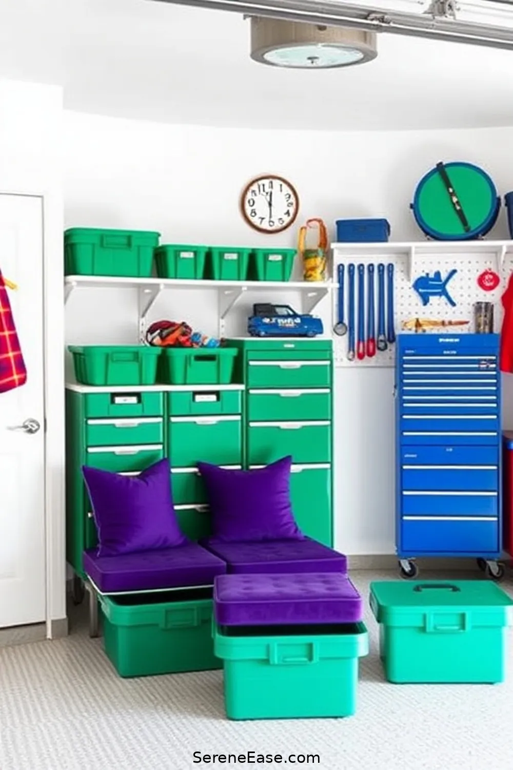 18 Ways to Incorporate Jewel Tones in Mid-Century Modern Style Garages 19 Use Jewel Tones in Garage Accessories for 18 Ways to Incorporate Jewel Tones in Mid-Century Modern Style Garages