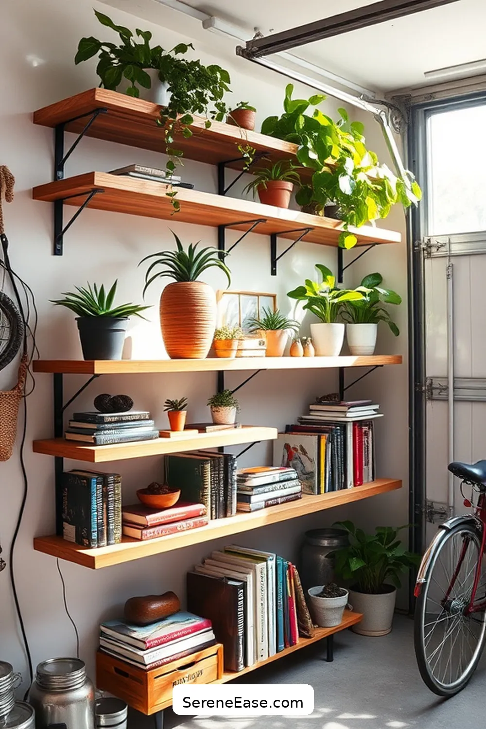 18 Ways to Incorporate Metallic Accents in Mid-Century Modern Style Garage 6 Decorative Shelving With Metal Elements for 18 Ways to Incorporate Metallic Accents in Mid-Century Modern Style Garage