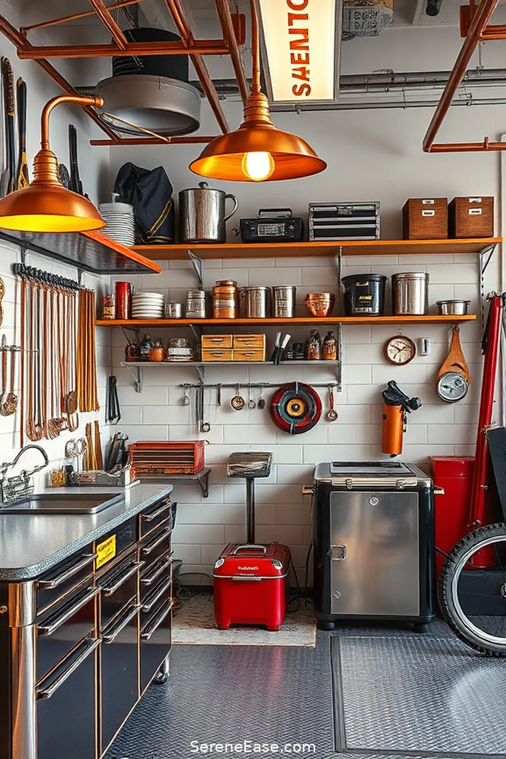 18 Ways to Incorporate Metallic Accents in Mid-Century Modern Style Garage 15 Unique Metallic Garage Accessories for 18 Ways to Incorporate Metallic Accents in Mid-Century Modern Style Garage