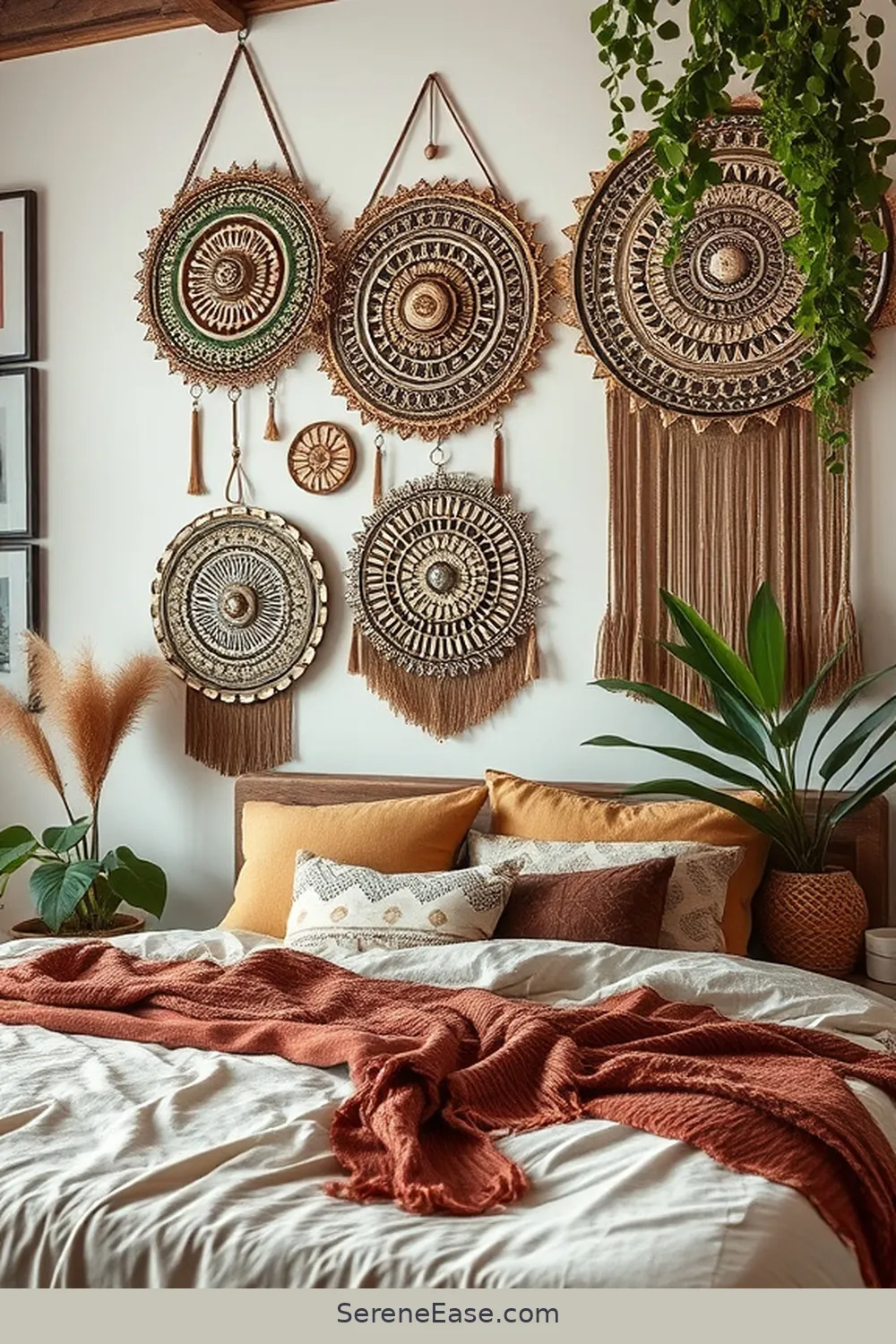 18 Ways to Incorporate Metallic Accents in Your Bohemian Bedroom Style 8 Boho-Inspired Metallic Wall Hangings for 18 Ways to Incorporate Metallic Accents in Your Bohemian Bedroom Style